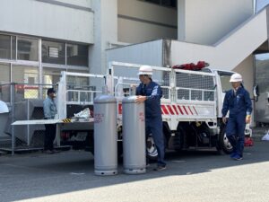 京都府総合防災訓練、展示会場にＬＰガス発電で電力供給